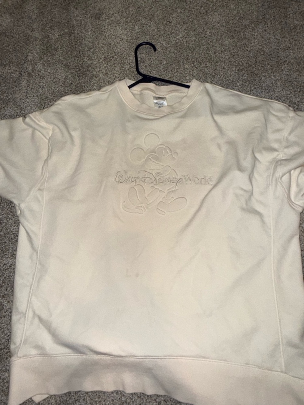 Disney Cream Crewneck Sweatshirt with Branded Tag